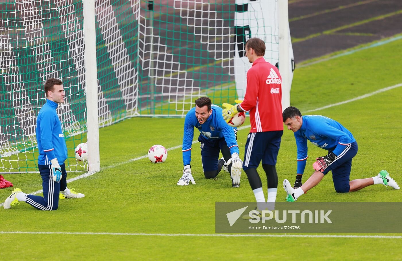 Football. Russian national team training