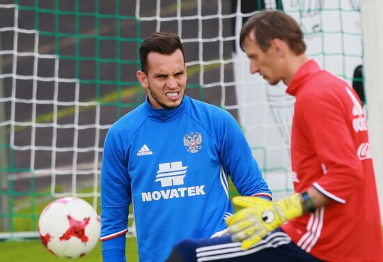 Football. Russian national team training