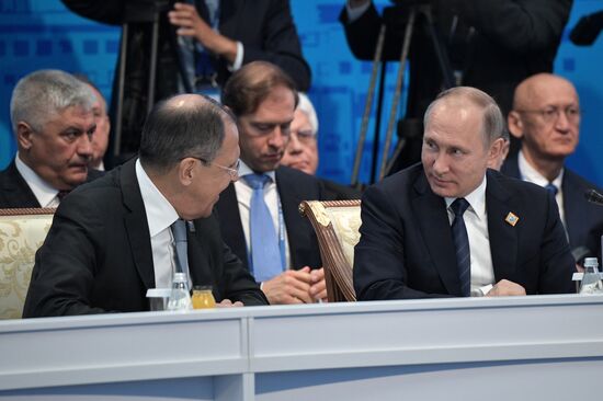 President Vladimir Putin's visit to Kazakhstan. Day two