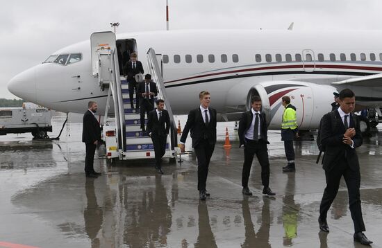 Arrival of New Zealand's national team for 2017 FIFA Confederations Cup