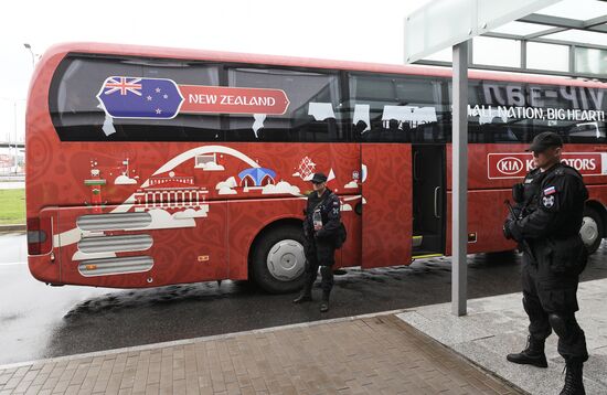 Arrival of New Zealand's national team for 2017 FIFA Confederations Cup
