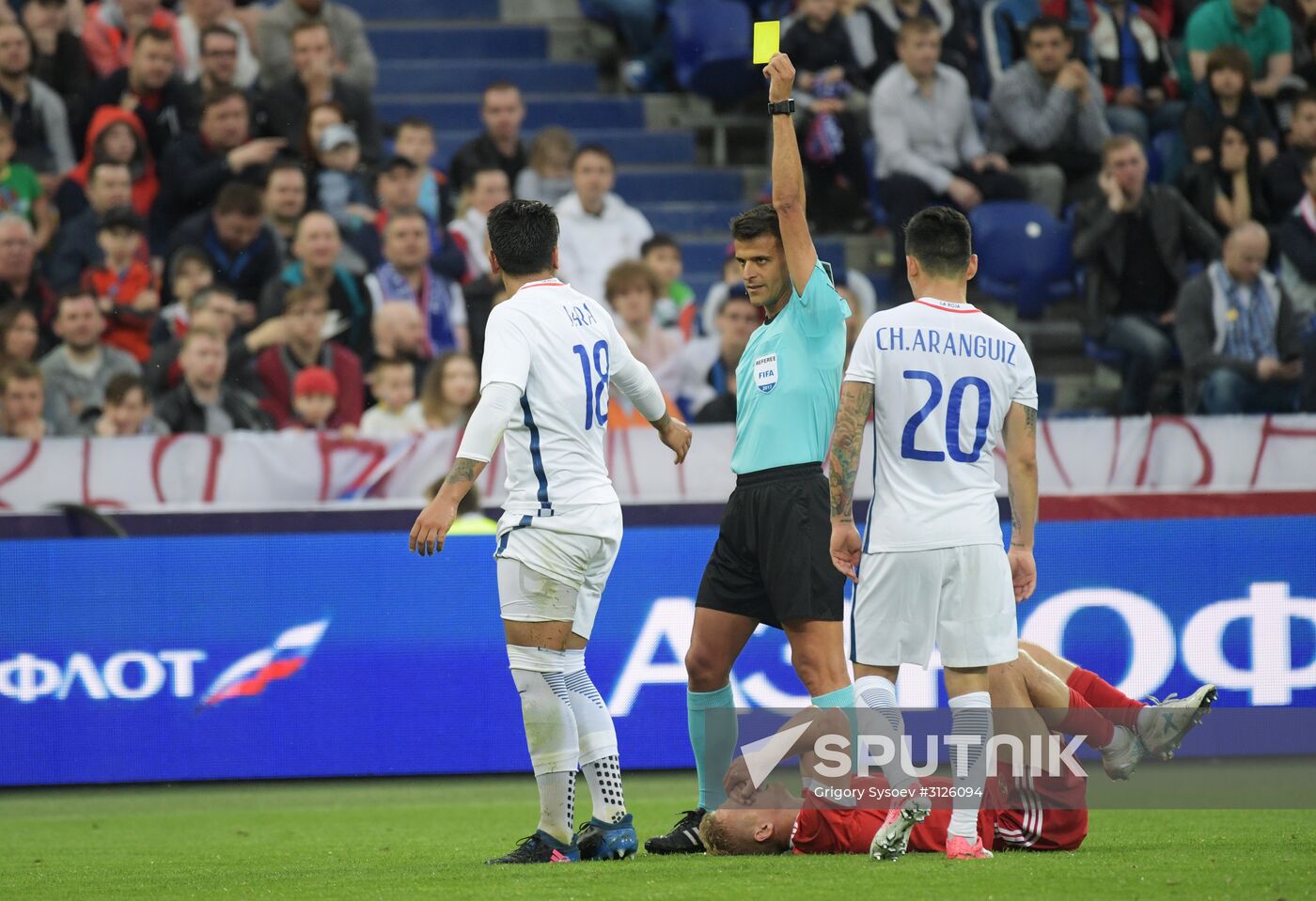 Football. Russia vs. Chile international friendly