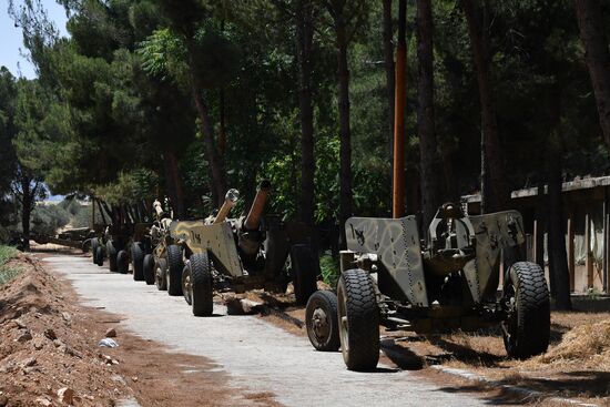 Artillery weapon, mortar and small arms repair works in Hama province