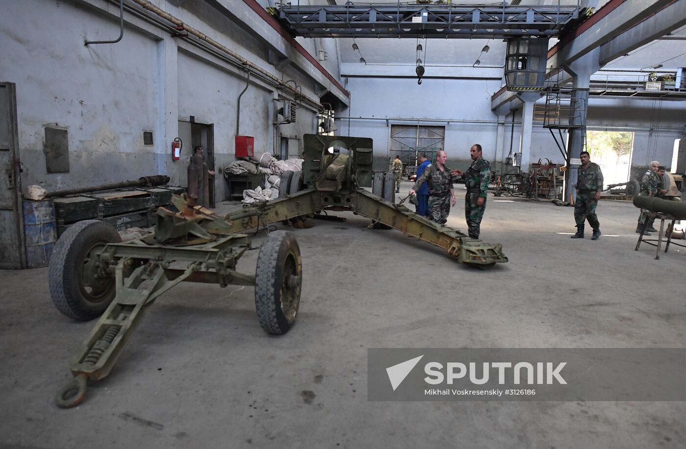 Artillery weapon, mortar and small arms repair works in Hama province