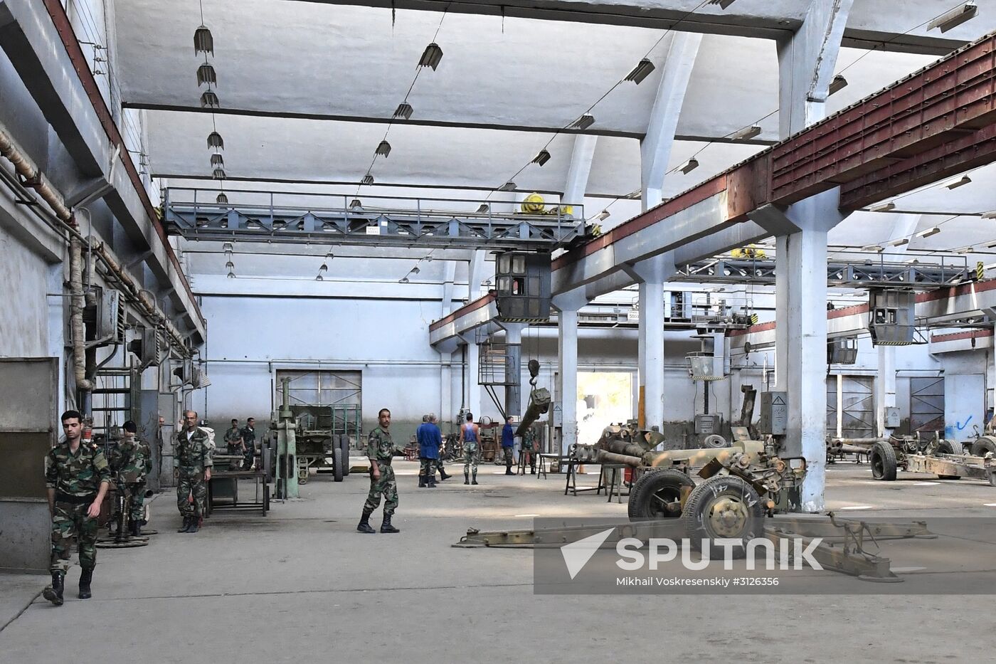 Artillery weapon, mortar and small arms repair works in Hama province