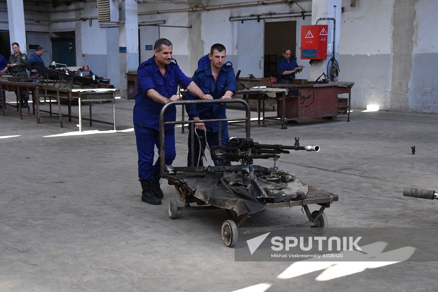 Artillery weapon, mortar and small arms repair works in Hama province