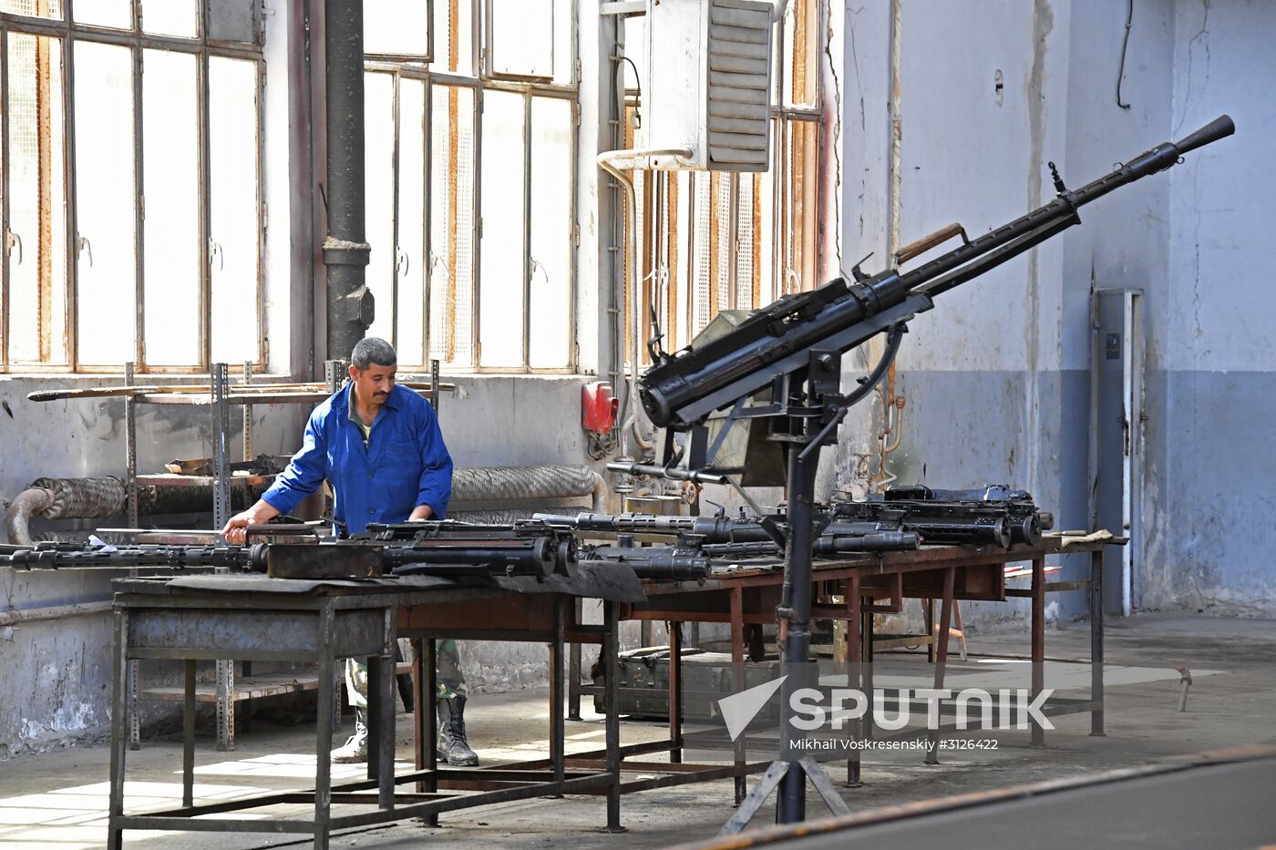 Artillery weapon, mortar and small arms repair works in Hama province