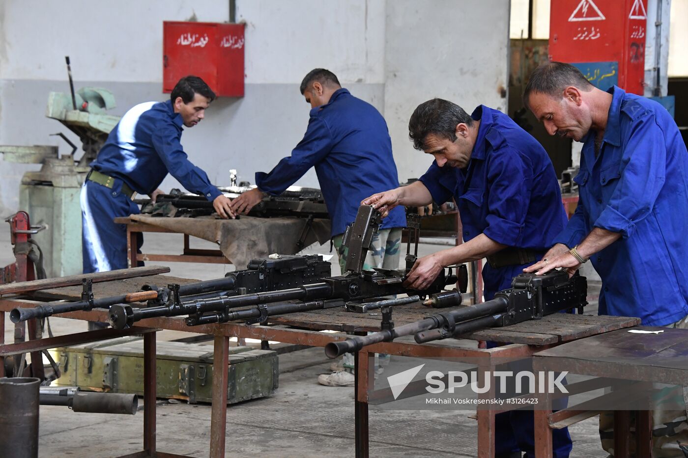 Artillery weapon, mortar and small arms repair works in Hama province