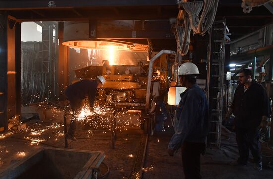 Iron and steel works in Hama, Syria