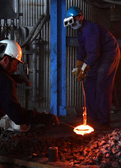 Iron and steel works in Hama, Syria