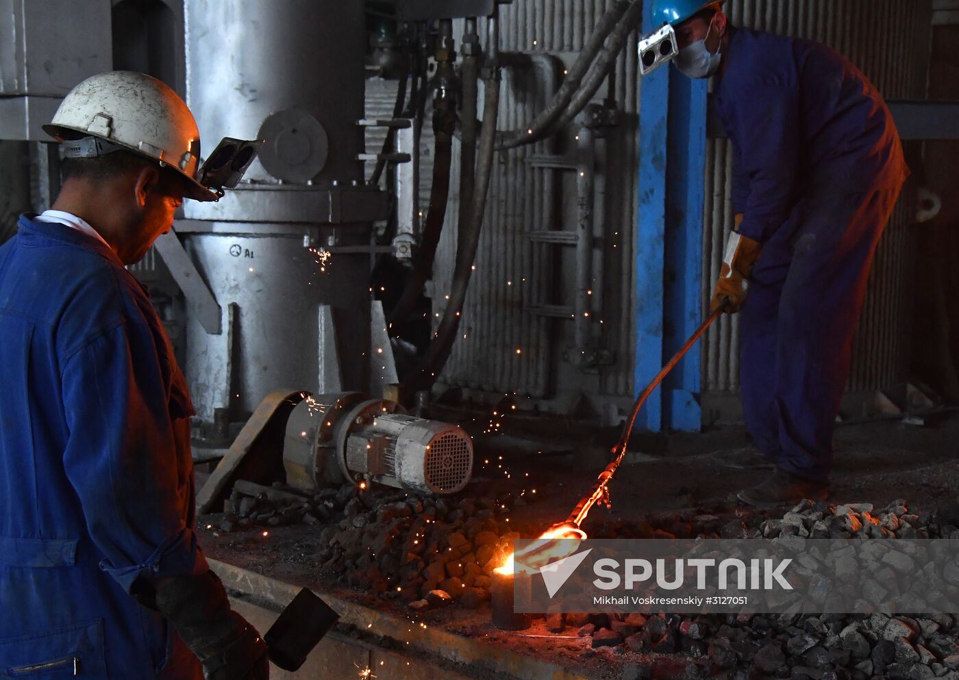 Iron and steel works in Hama, Syria