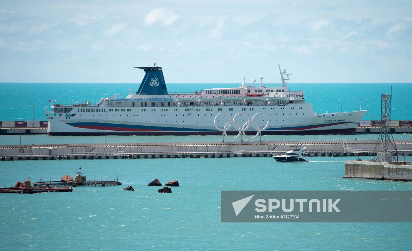 First passenger voyage of Knyaz Vladimir cruise ship from Sochi