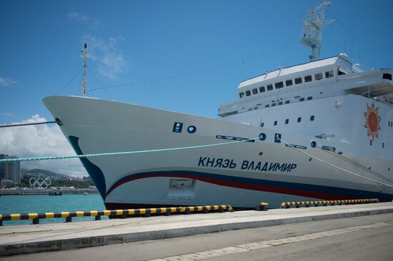 First passenger voyage of Knyaz Vladimir cruise ship from Sochi