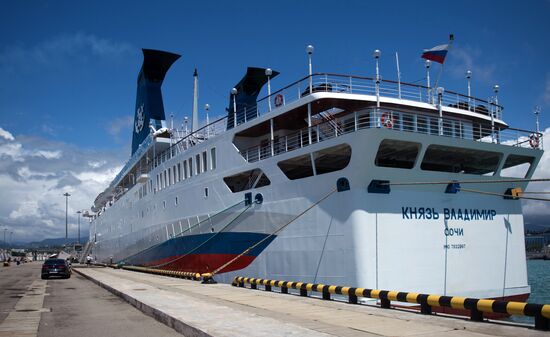 First passenger voyage of Knyaz Vladimir cruise ship from Sochi