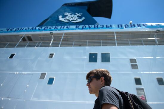 First passenger voyage of Knyaz Vladimir cruise ship from Sochi