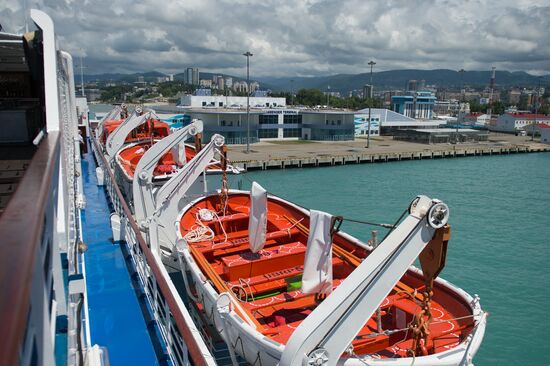 First passenger voyage of Knyaz Vladimir cruise ship from Sochi