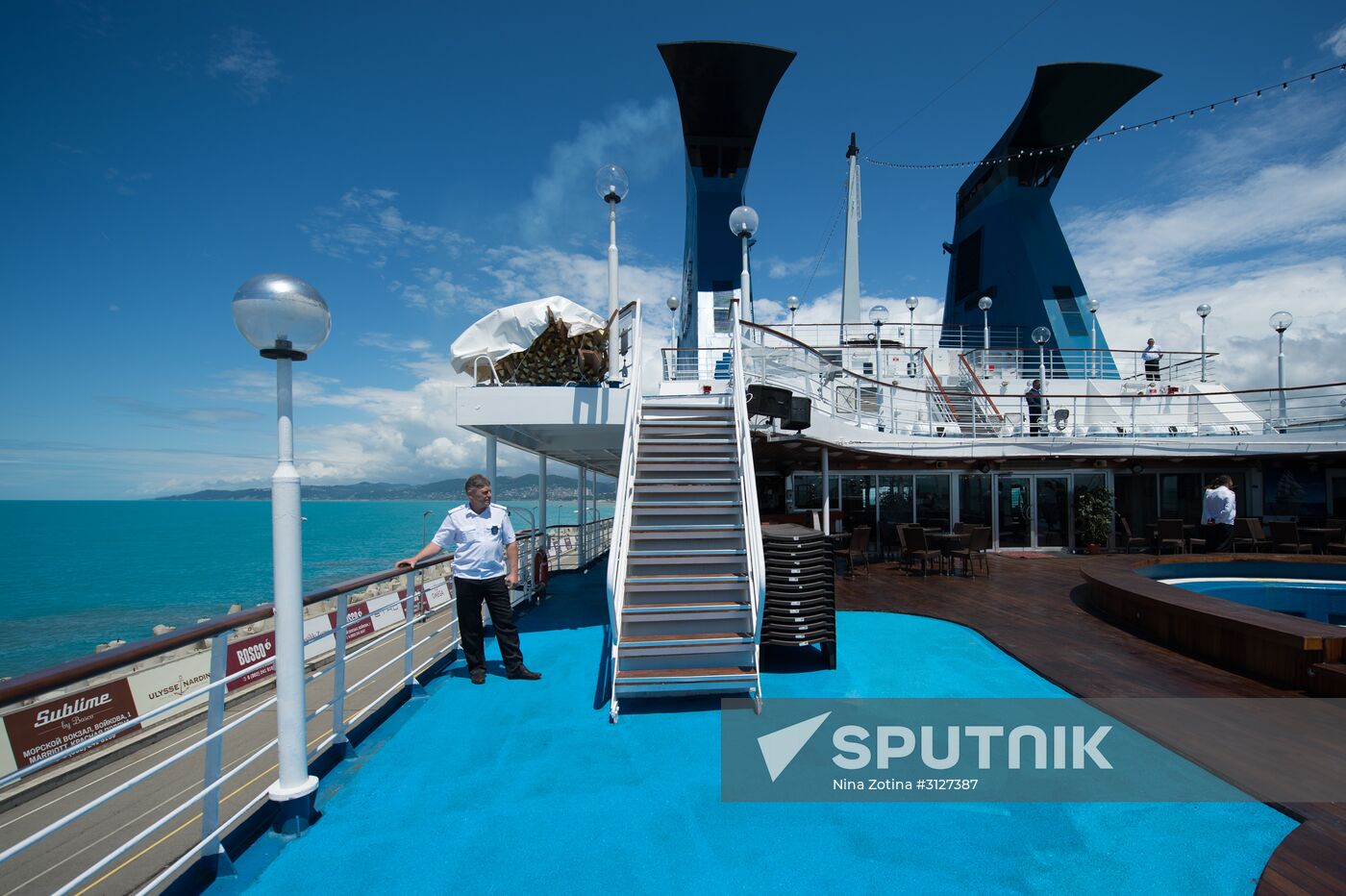 First passenger voyage of Knyaz Vladimir cruise ship from Sochi