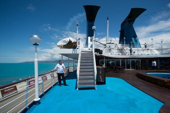 First passenger voyage of Knyaz Vladimir cruise ship from Sochi