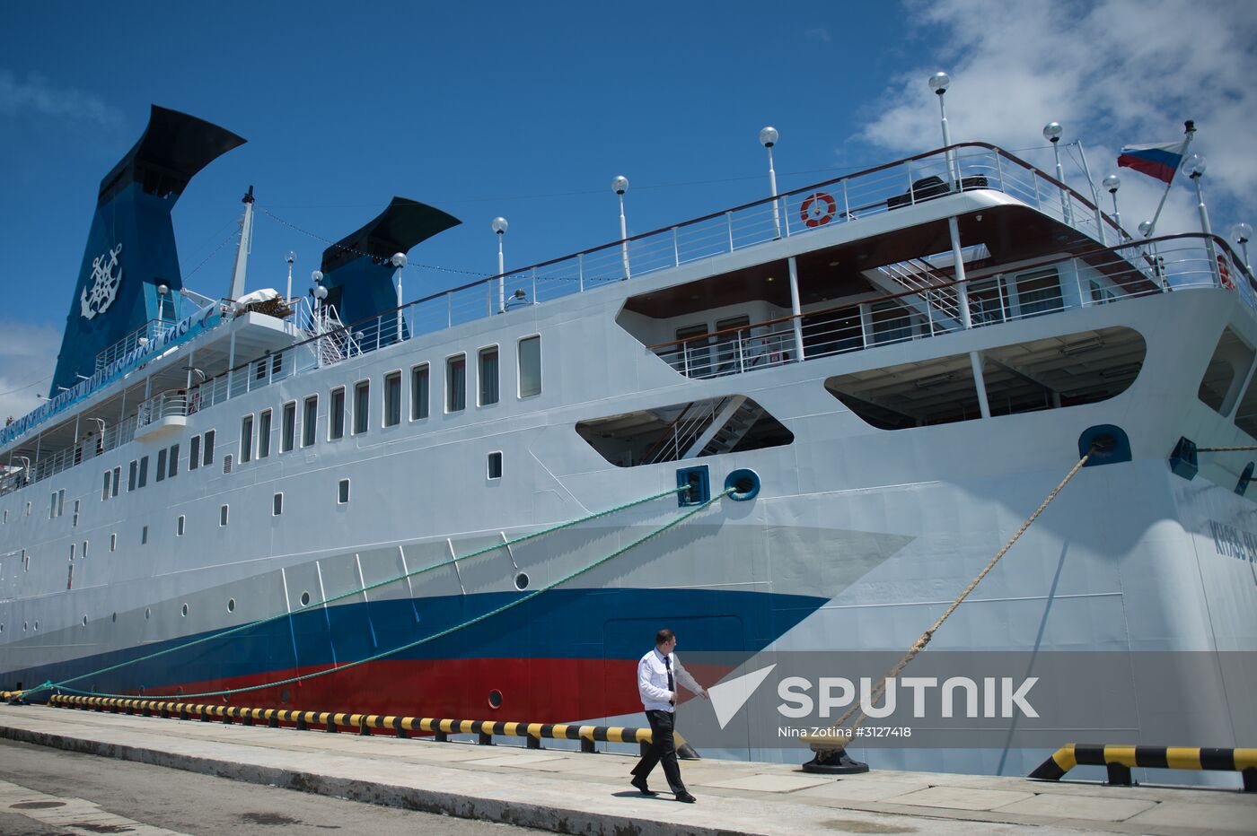 First passenger voyage of Knyaz Vladimir cruise ship from Sochi