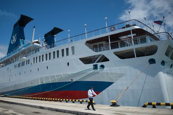 First passenger voyage of Knyaz Vladimir cruise ship from Sochi