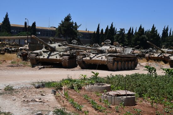 Armored vehicle maintenance company in Homs