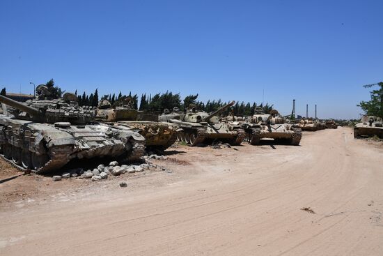 Armored vehicle maintenance company in Homs