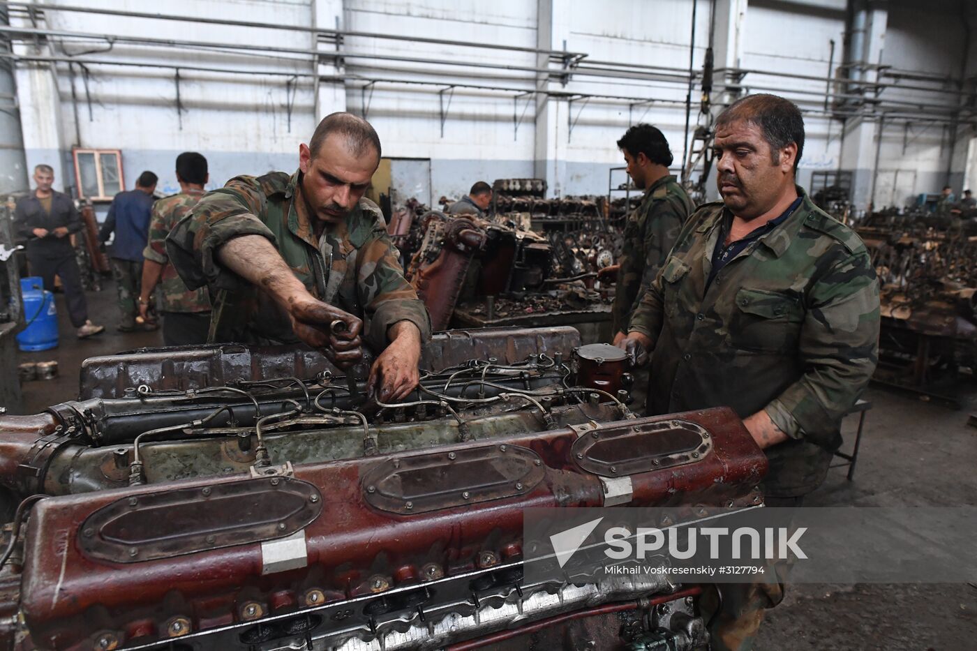 Armored vehicle maintenance company in Homs