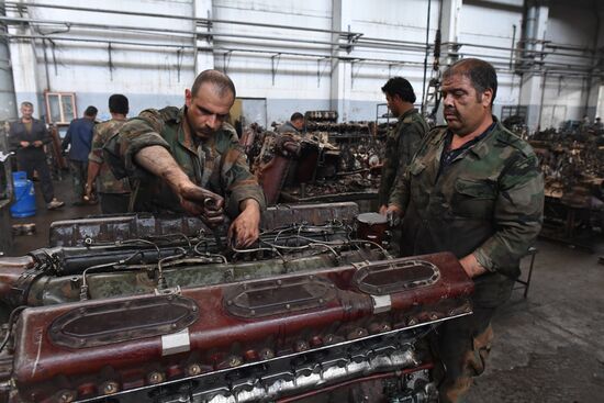 Armored vehicle maintenance company in Homs