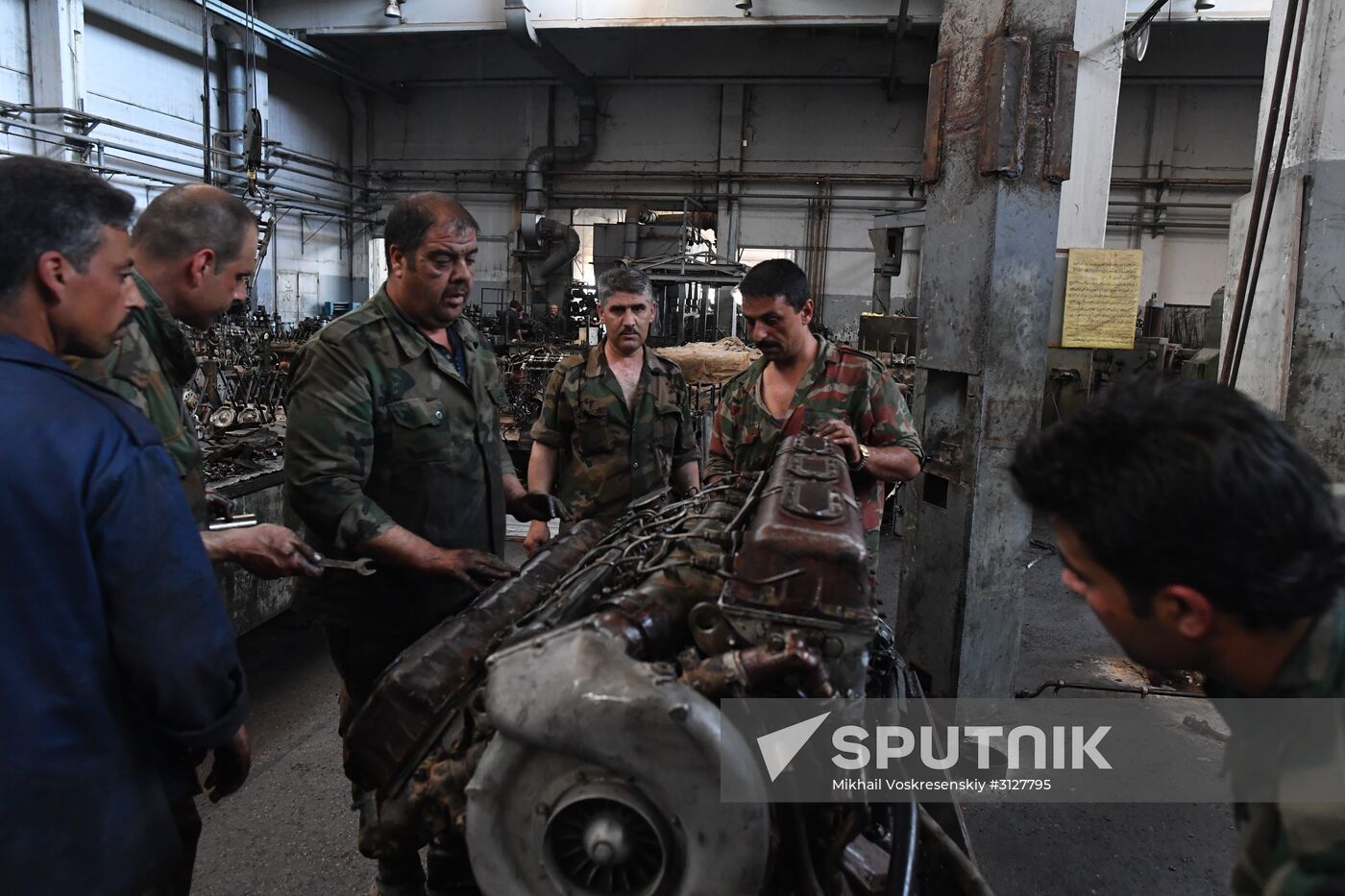 Armored vehicle maintenance company in Homs