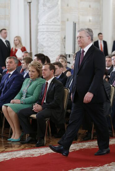 President Vladimir Putin awards state decorations on Russia Day