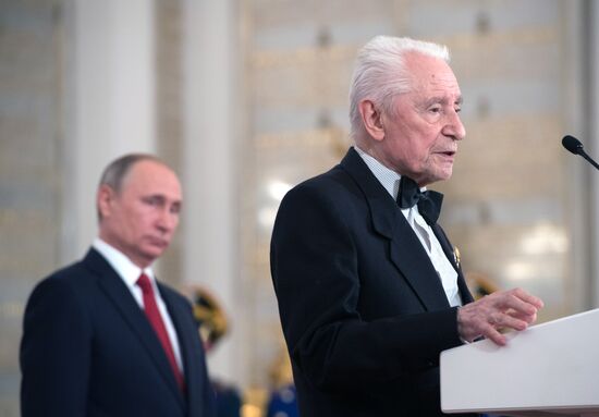 President Vladimir Putin awards state decorations on Russia Day