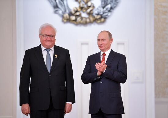 President Vladimir Putin awards state decorations on Russia Day
