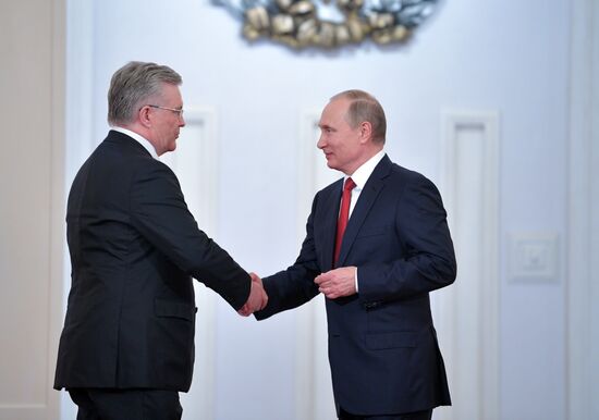 President Vladimir Putin presents 2016 National Awards on Russia Day