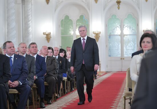 President Vladimir Putin awards state decorations on Russia Day