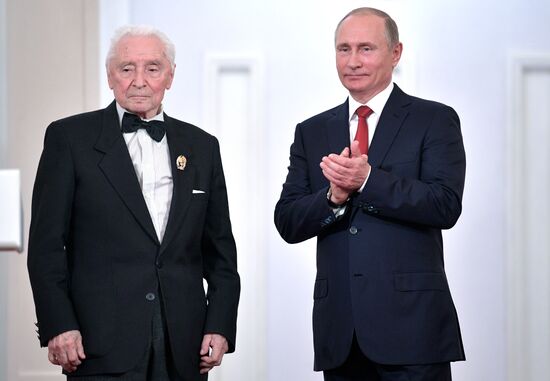 President Vladimir Putin awards state decorations on Russia Day