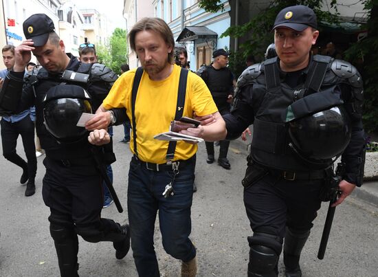 Unauthorized rally in Moscow