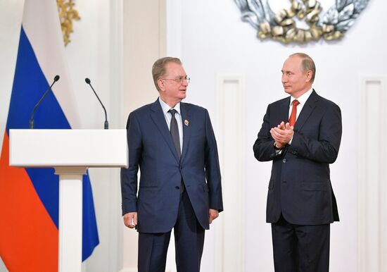 President Vladimir Putin awards state decorations on Russia Day