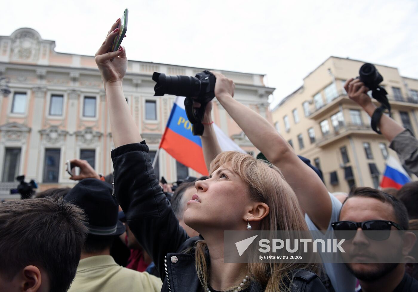 Unauthorized rally in Moscow