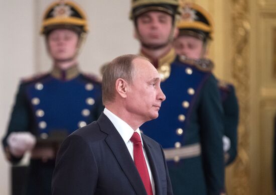 President Vladimir Putin presents 2016 National Awards on Russia Day