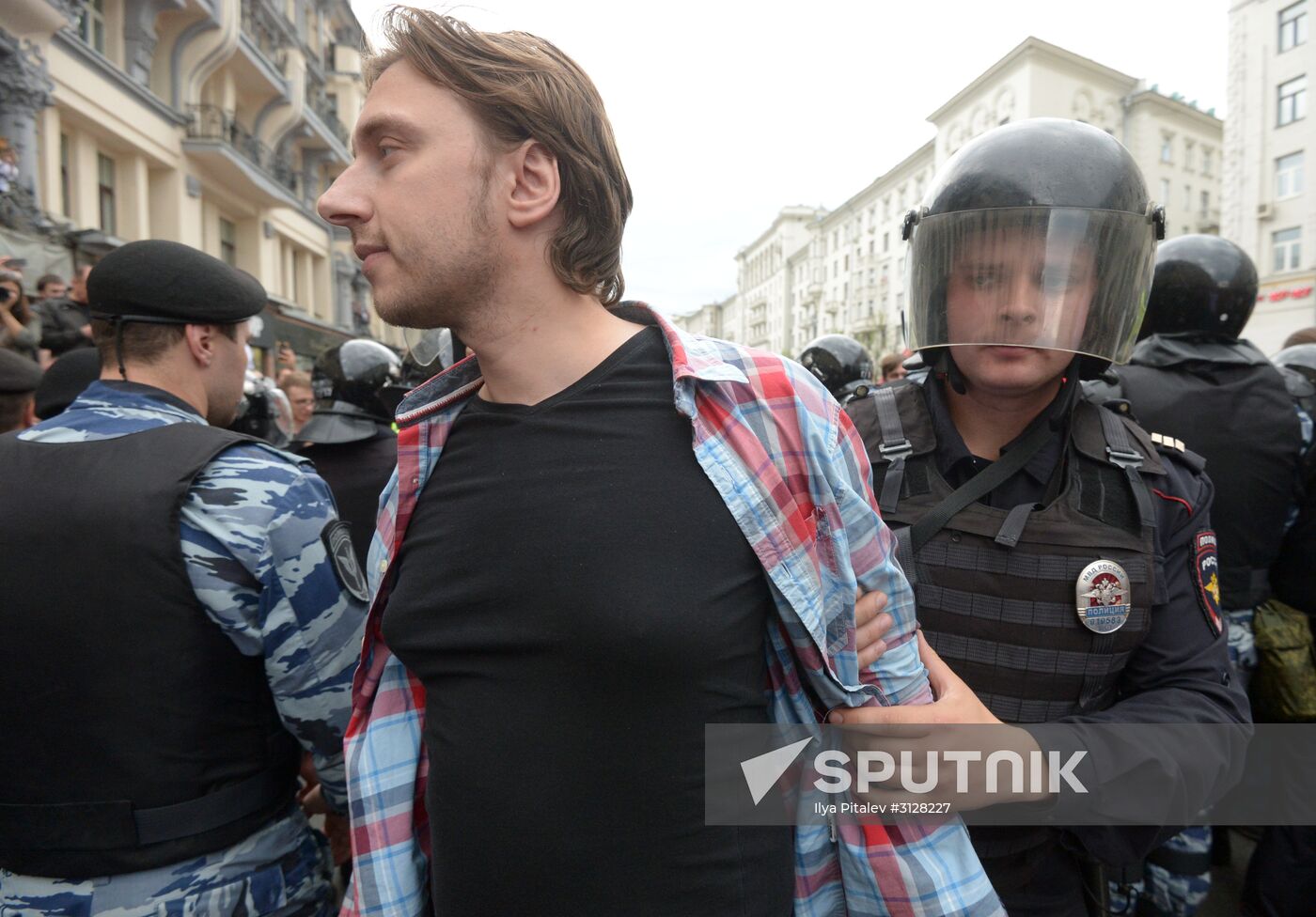 Unauthorized rally in Moscow