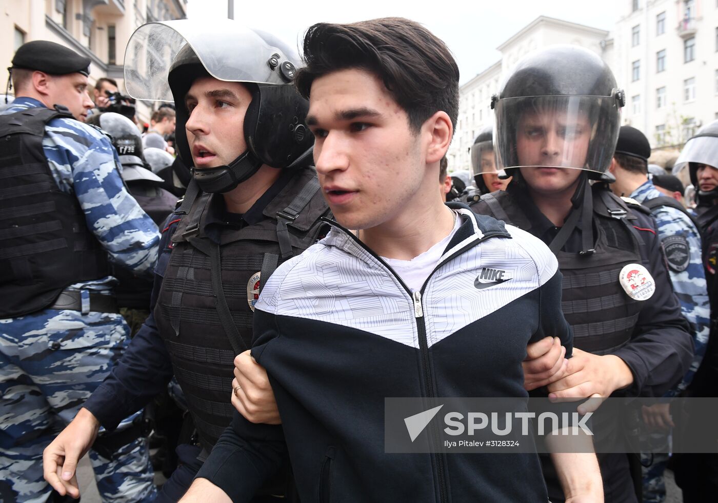 Unauthorized rally in Moscow