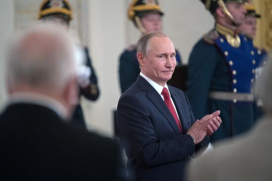 President Vladimir Putin presents 2016 National Awards on Russia Day