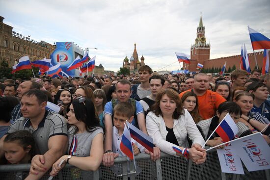 Holiday concert devoted to Russia Day on Red Square