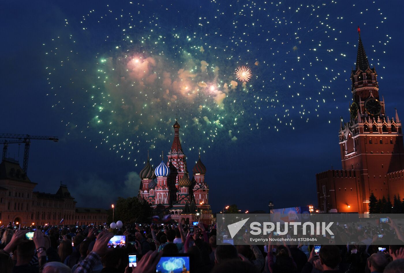 Fireworks display on Russia Day