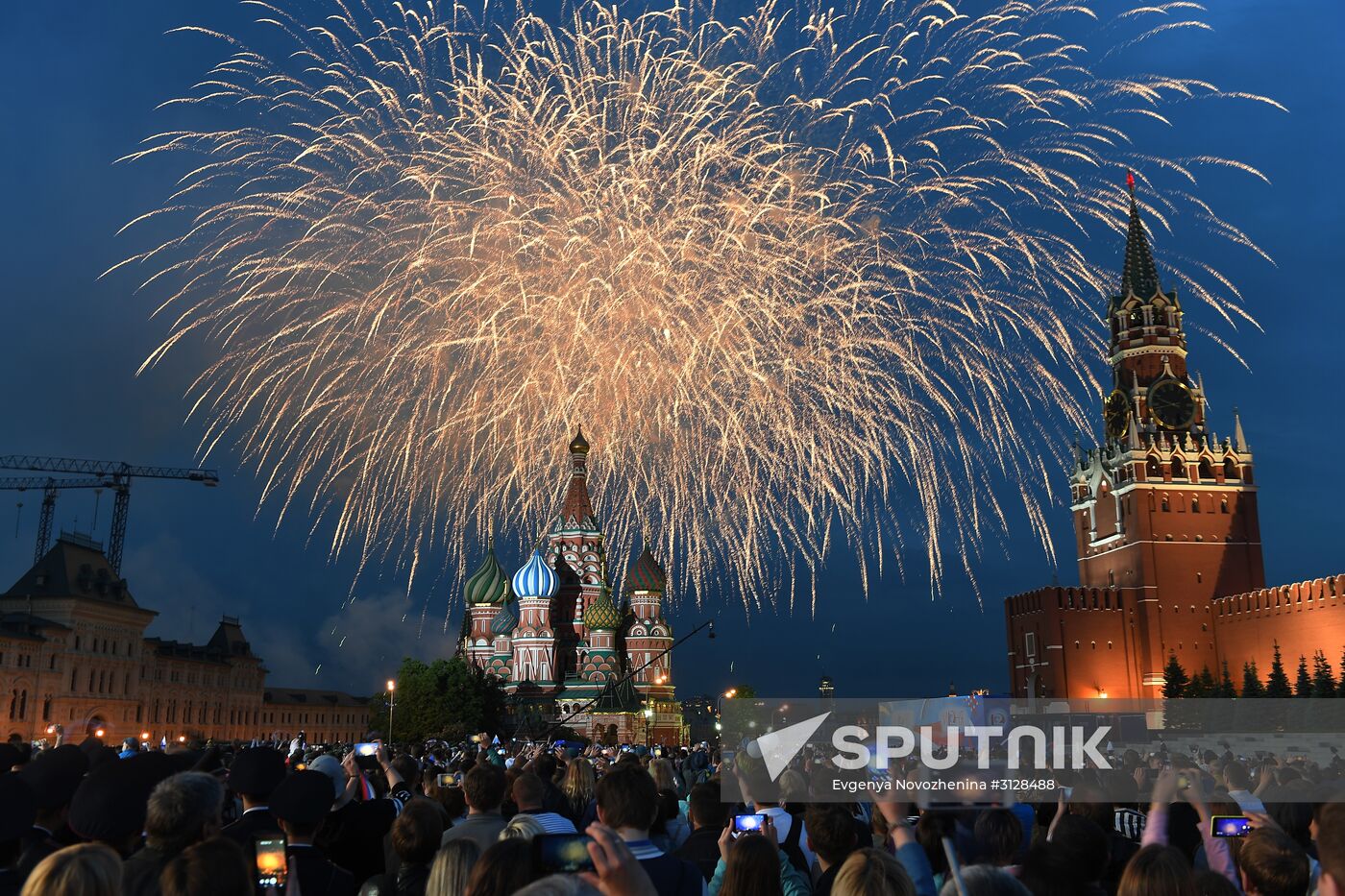 Fireworks display on Russia Day