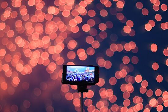 Fireworks display on Russia Day