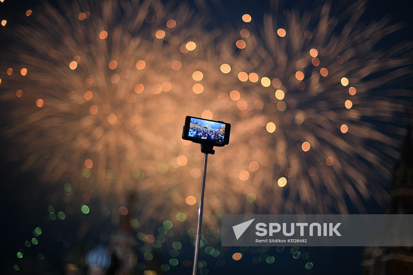 Fireworks display on Russia Day