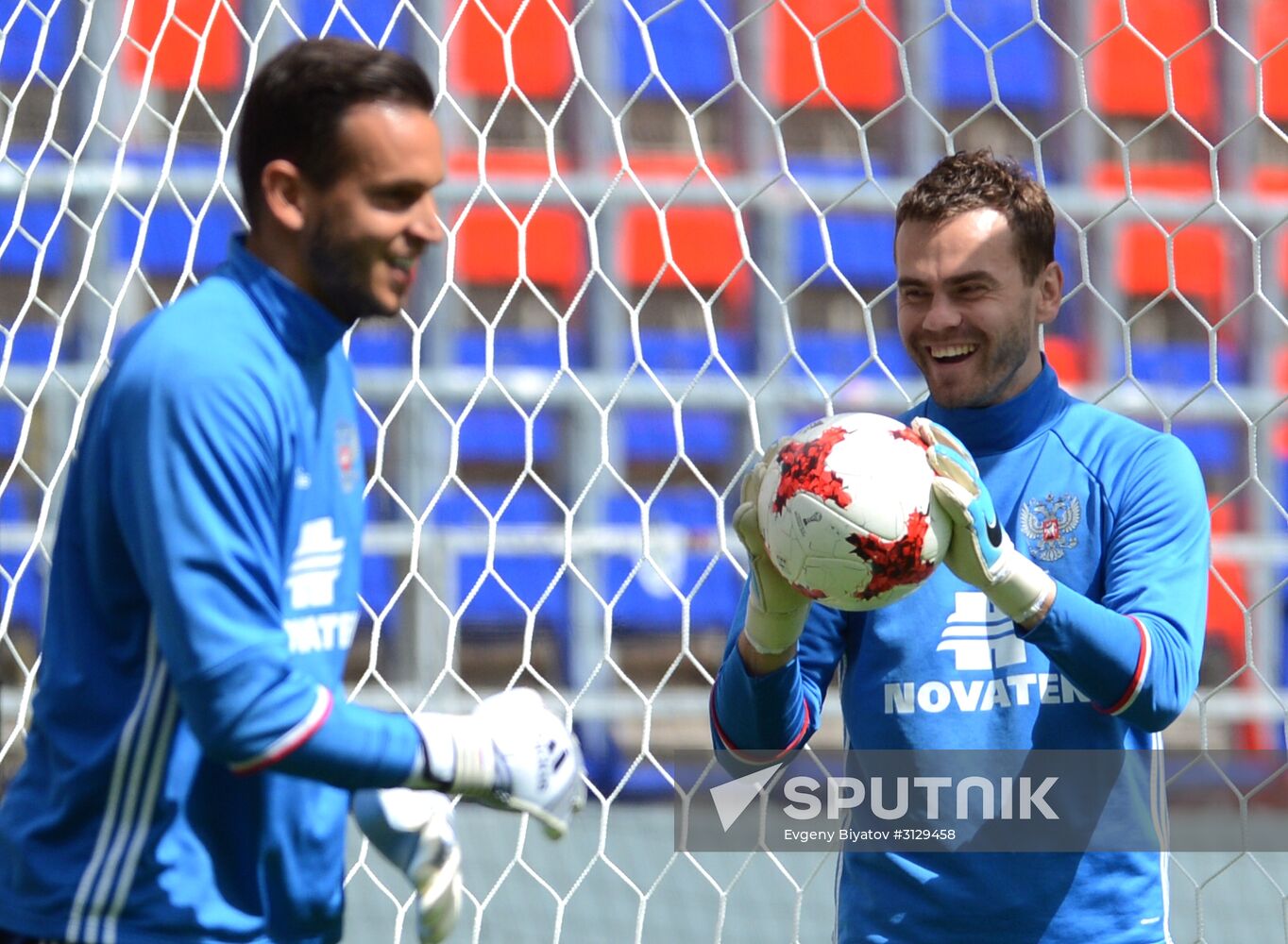 Football. Russian national team's training session