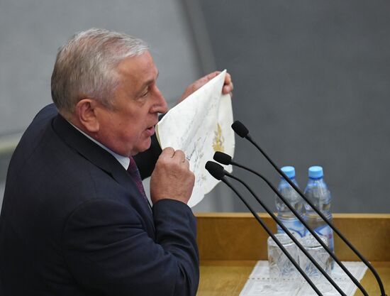 State Duma plenary meeting