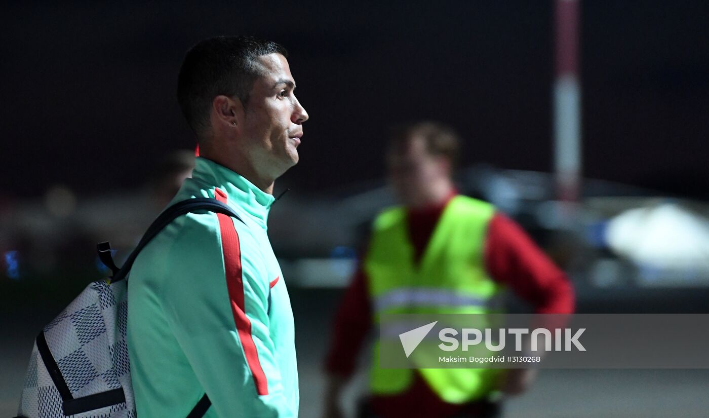 Portuguese national football team arrives at 2017 FIFA Confederations Cup